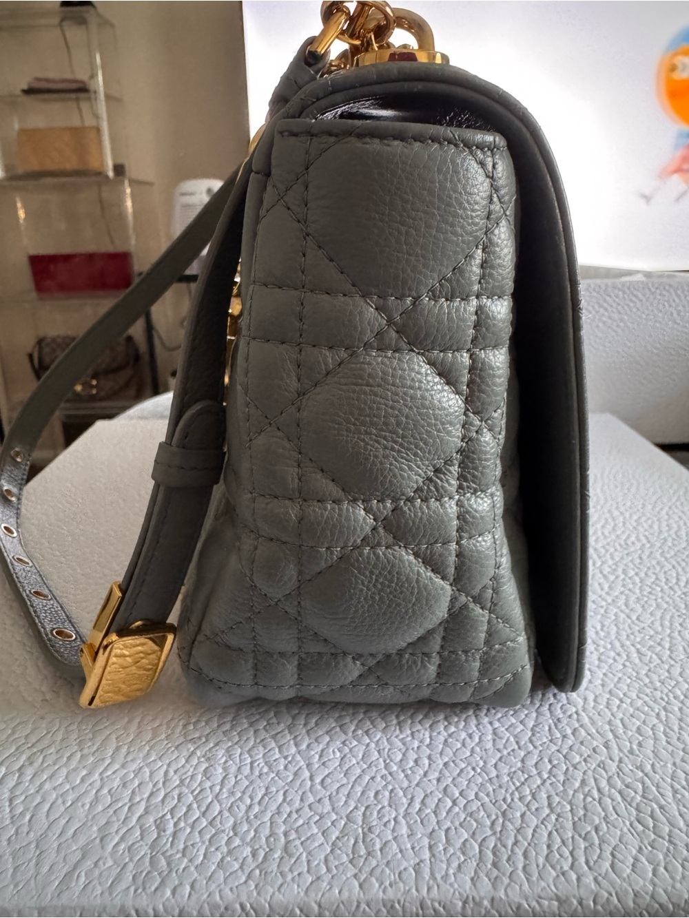 FIRM PRICE Dior Caro Medium - Stone Grey - Picture 3 of 10